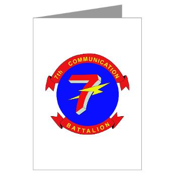 7CB - M01 - 02 - 7th Communication Battalion - Greeting Cards (Pk of 10) - Click Image to Close